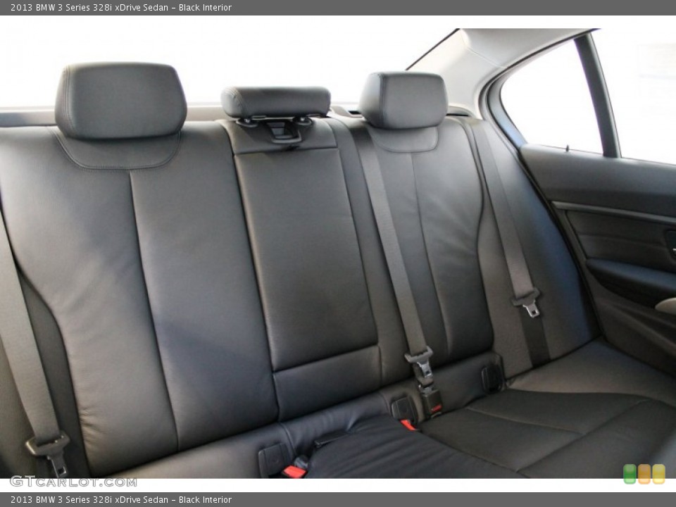 Black Interior Rear Seat for the 2013 BMW 3 Series 328i xDrive Sedan #74180143