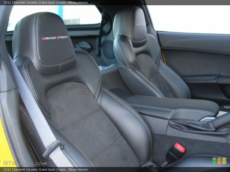 Ebony Interior Front Seat for the 2012 Chevrolet Corvette Grand Sport Coupe #74182081