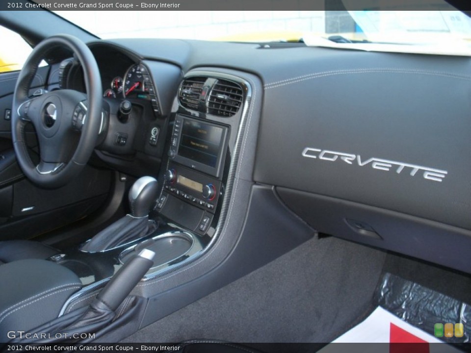Ebony Interior Dashboard for the 2012 Chevrolet Corvette Grand Sport Coupe #74182135