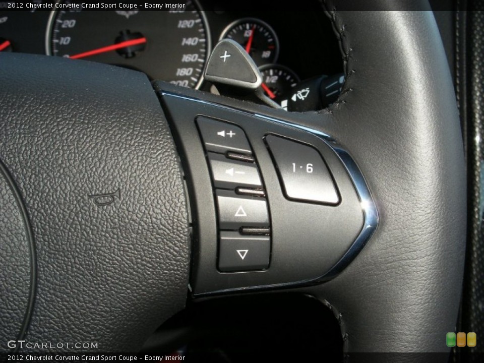Ebony Interior Controls for the 2012 Chevrolet Corvette Grand Sport Coupe #74182228