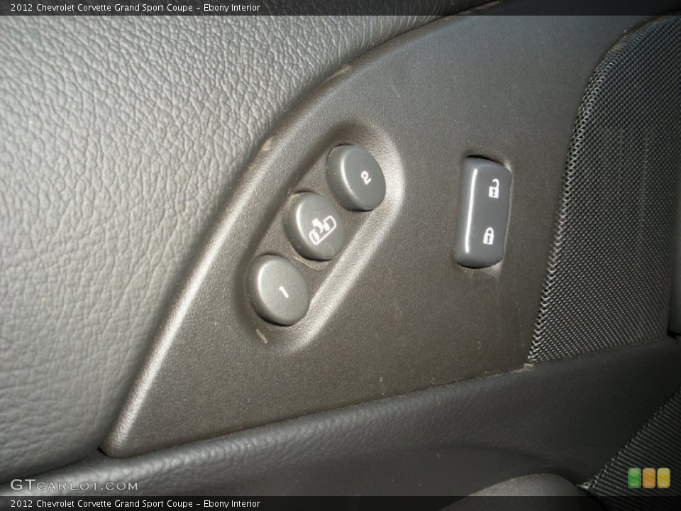 Ebony Interior Controls for the 2012 Chevrolet Corvette Grand Sport Coupe #74182362
