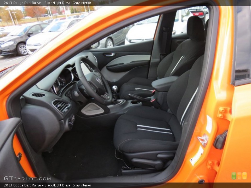 Black/Light Diesel Gray Interior Front Seat for the 2013 Dodge Dart Rallye #74182704