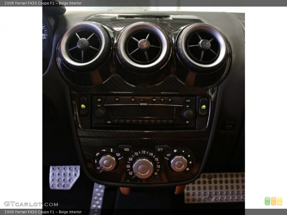 Beige Interior Controls for the 2006 Ferrari F430 Coupe F1 #74182937