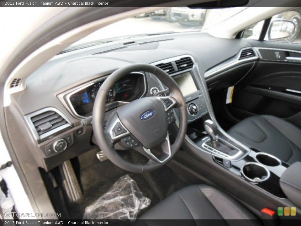 Charcoal Black Interior Photo for the 2013 Ford Fusion Titanium AWD #74183422