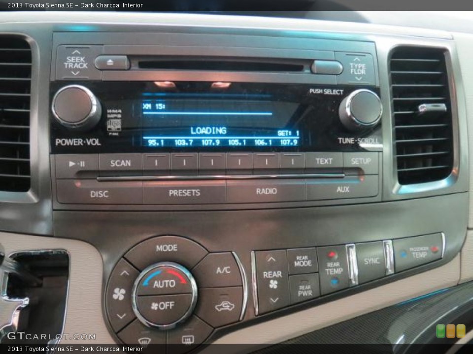 Dark Charcoal Interior Controls for the 2013 Toyota Sienna SE #74193799