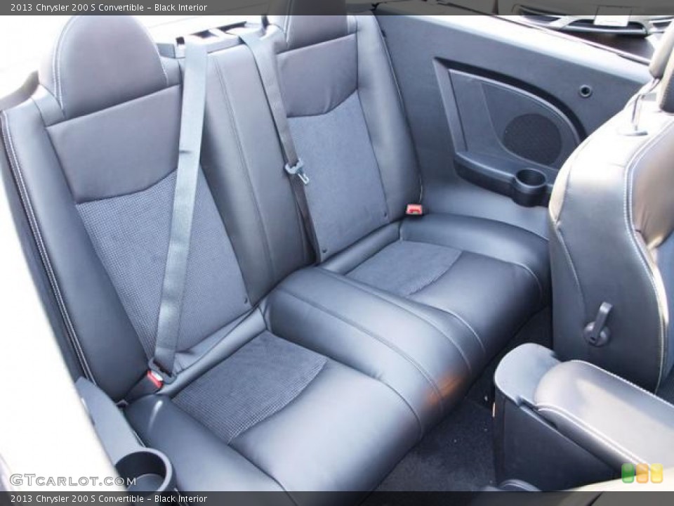 Black Interior Rear Seat for the 2013 Chrysler 200 S Convertible #74194252