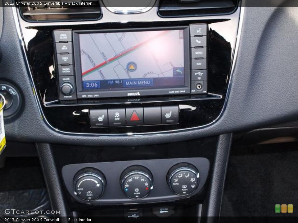 Black Interior Navigation for the 2013 Chrysler 200 S Convertible #74194291