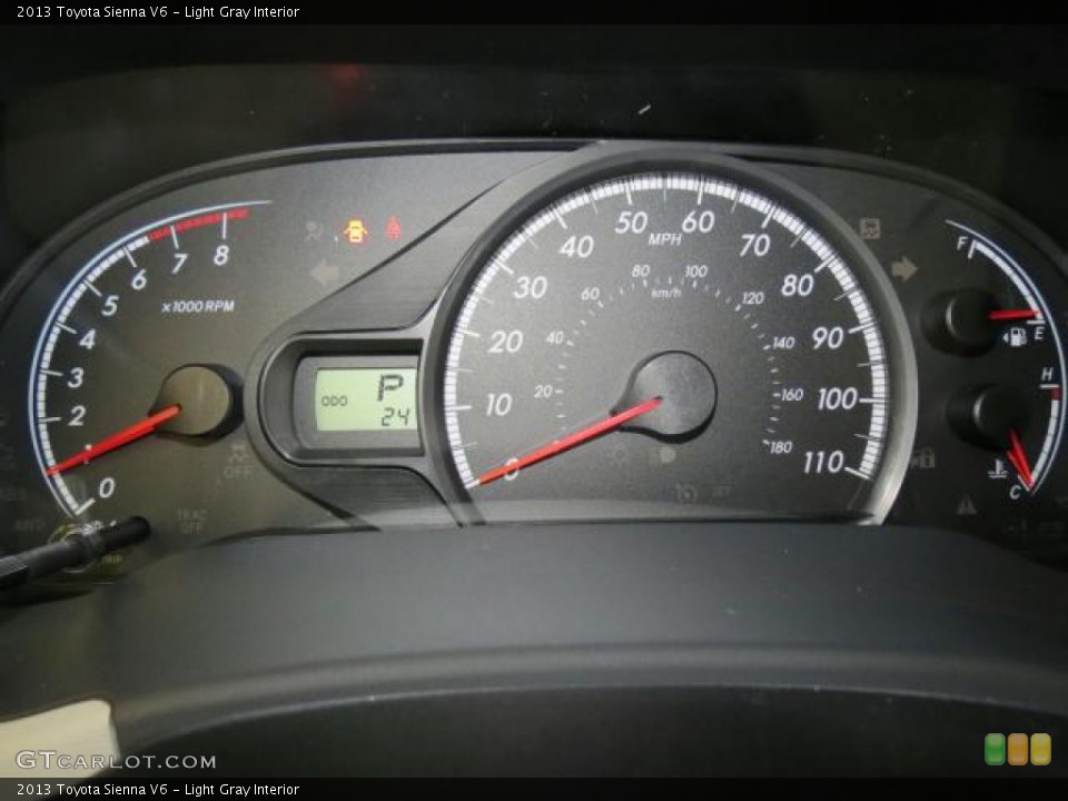 Light Gray Interior Gauges for the 2013 Toyota Sienna V6 #74197281