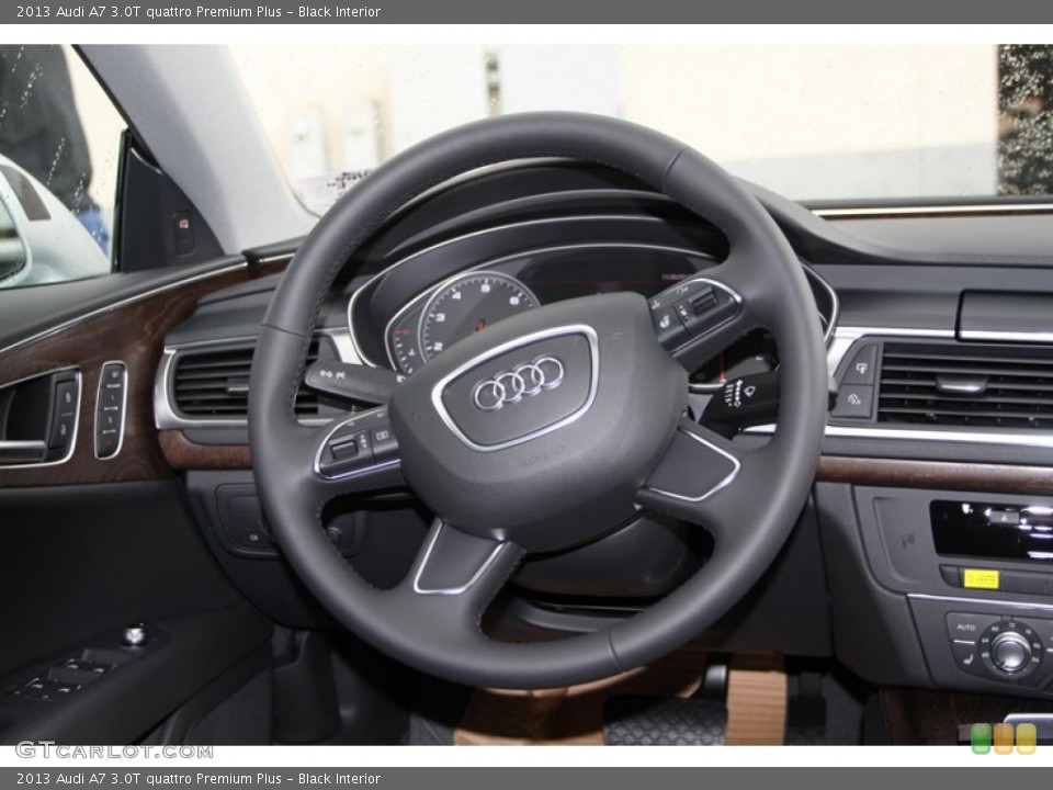 Black Interior Steering Wheel for the 2013 Audi A7 3.0T quattro Premium Plus #74203126