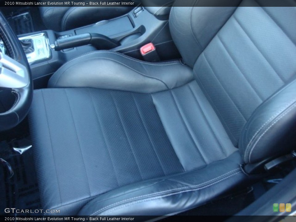 Black Full Leather Interior Front Seat for the 2010 Mitsubishi Lancer Evolution MR Touring #74204014