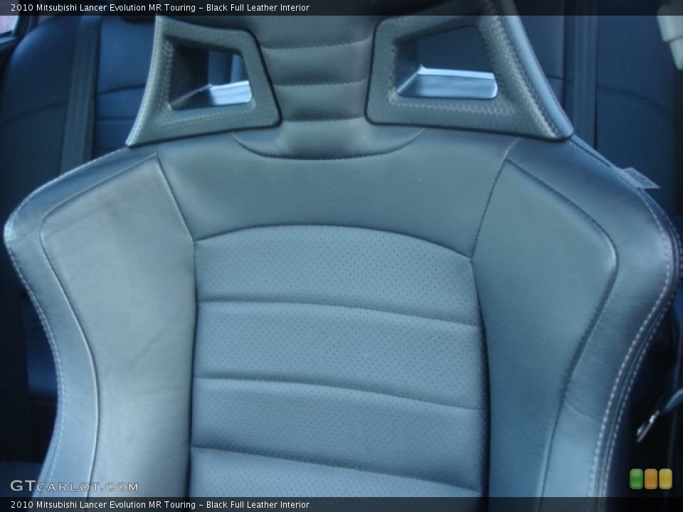 Black Full Leather Interior Front Seat for the 2010 Mitsubishi Lancer Evolution MR Touring #74204029