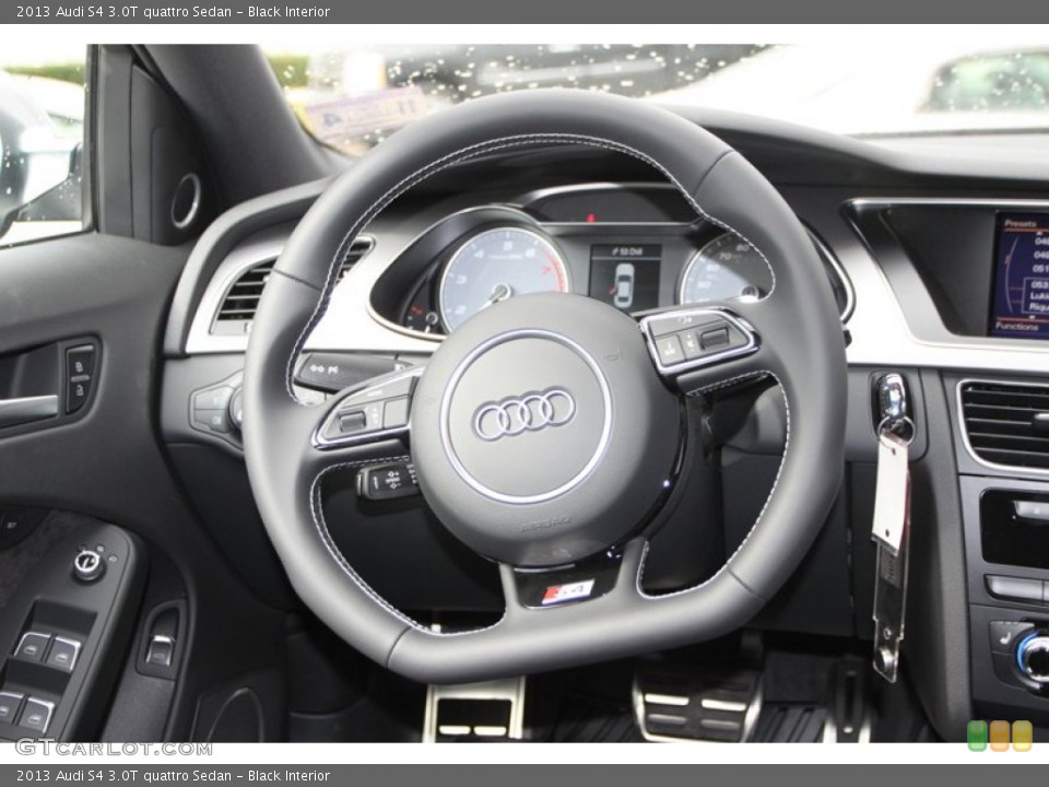 Black Interior Steering Wheel for the 2013 Audi S4 3.0T quattro Sedan #74204179