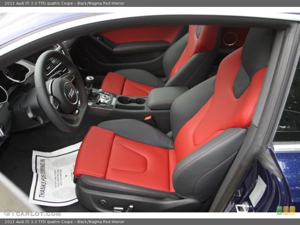 Black/Magma Red Interior Photo for the 2013 Audi S5 3.0 TFSI quattro Coupe #74204696