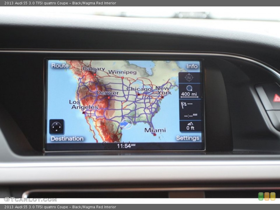 Black/Magma Red Interior Navigation for the 2013 Audi S5 3.0 TFSI quattro Coupe #74204764
