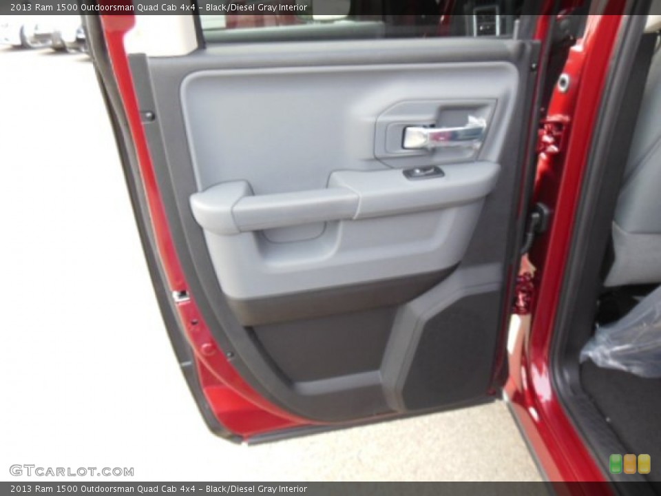 Black/Diesel Gray Interior Door Panel for the 2013 Ram 1500 Outdoorsman Quad Cab 4x4 #74205508