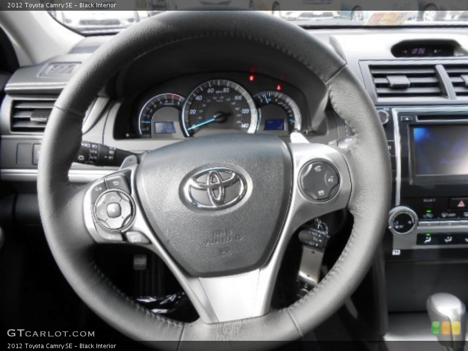 Black Interior Steering Wheel for the 2012 Toyota Camry SE #74205913