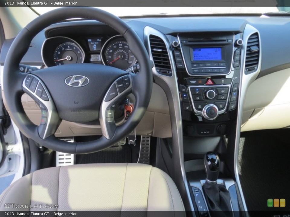 Beige Interior Dashboard for the 2013 Hyundai Elantra GT #74206240