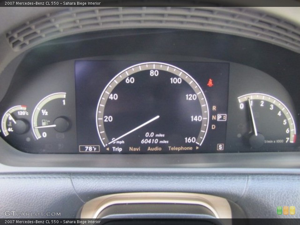 Sahara Biege Interior Gauges for the 2007 Mercedes-Benz CL 550 #74206657