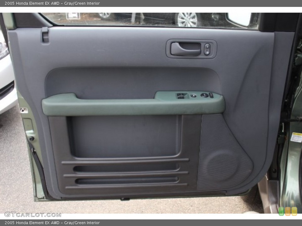 Gray/Green Interior Door Panel for the 2005 Honda Element EX AWD #74211955