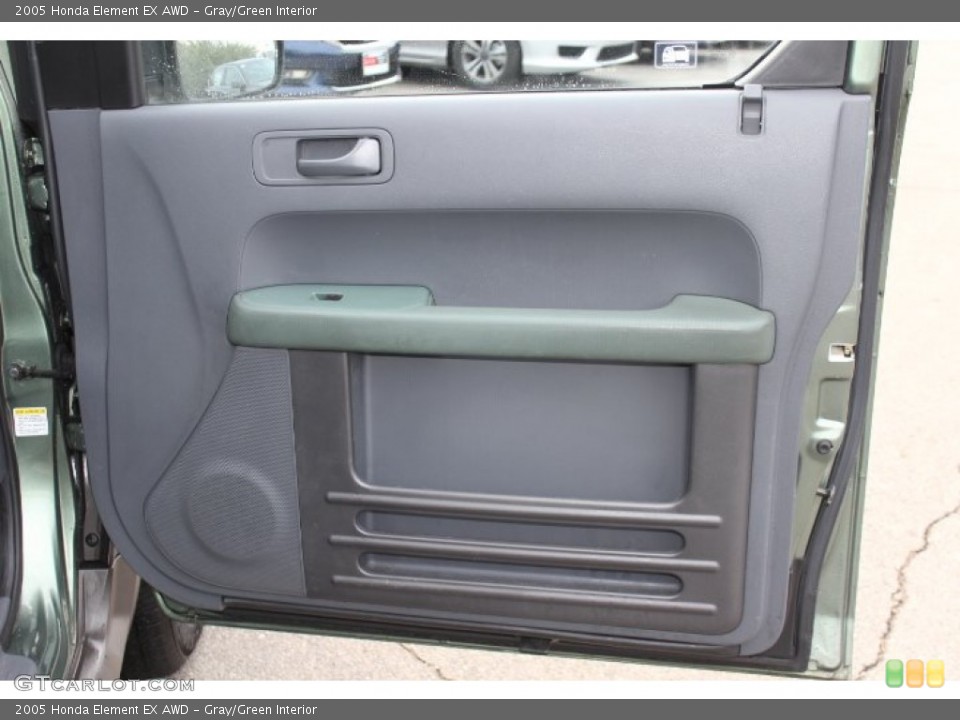 Gray/Green Interior Door Panel for the 2005 Honda Element EX AWD #74212086