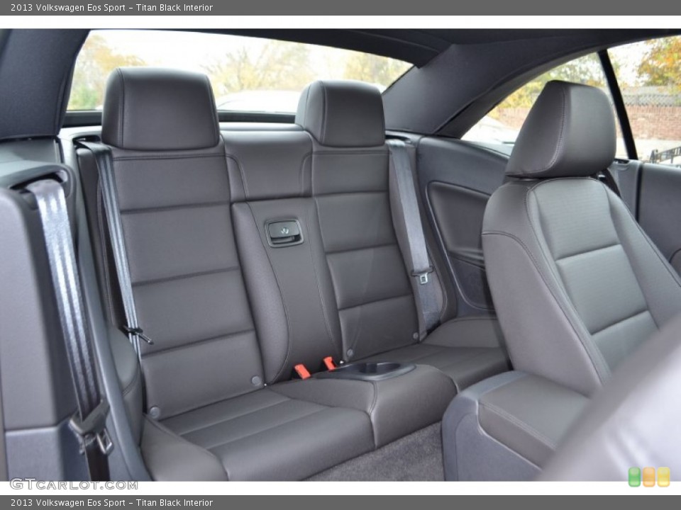 Titan Black Interior Rear Seat for the 2013 Volkswagen Eos Sport #74219261