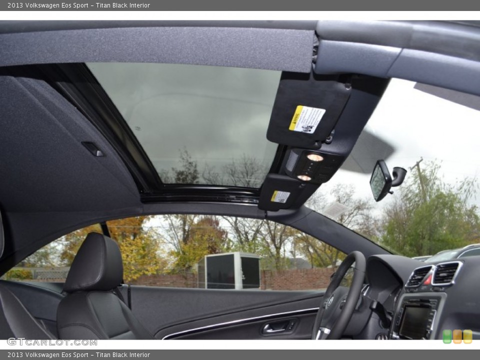 Titan Black Interior Sunroof for the 2013 Volkswagen Eos Sport #74219303