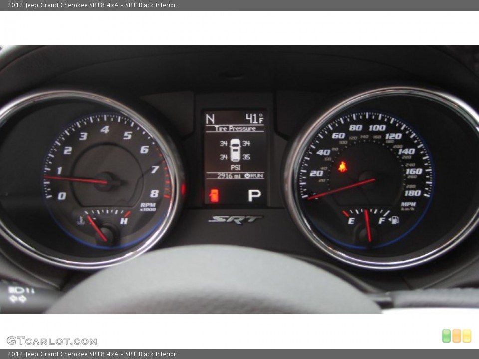 SRT Black Interior Gauges for the 2012 Jeep Grand Cherokee SRT8 4x4 #74219966