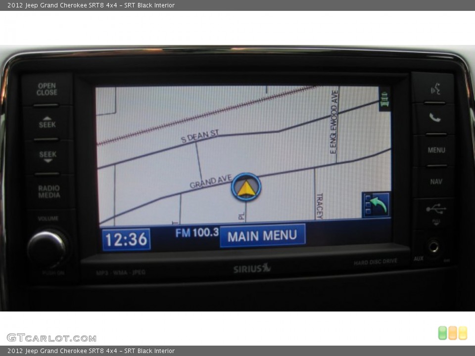 SRT Black Interior Navigation for the 2012 Jeep Grand Cherokee SRT8 4x4 #74220005