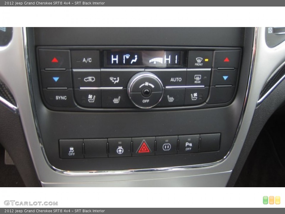 SRT Black Interior Controls for the 2012 Jeep Grand Cherokee SRT8 4x4 #74220044