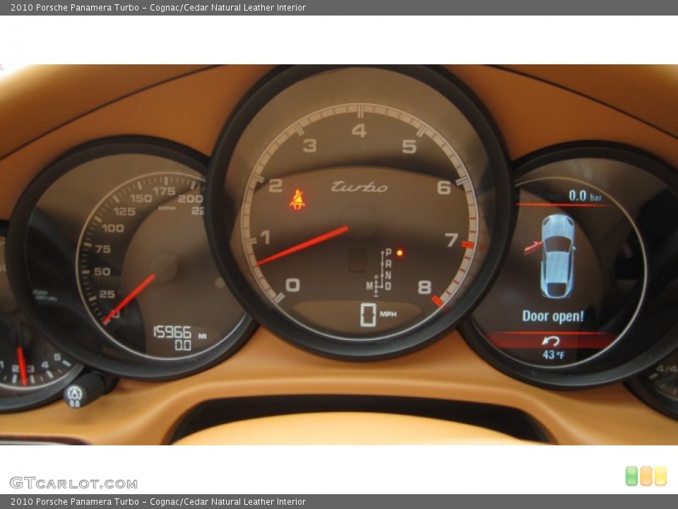 Cognac/Cedar Natural Leather Interior Gauges for the 2010 Porsche Panamera Turbo #74220647