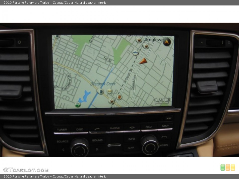 Cognac/Cedar Natural Leather Interior Navigation for the 2010 Porsche Panamera Turbo #74220713