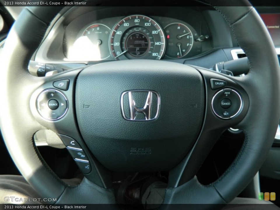 Black Interior Steering Wheel for the 2013 Honda Accord EX-L Coupe #74221739