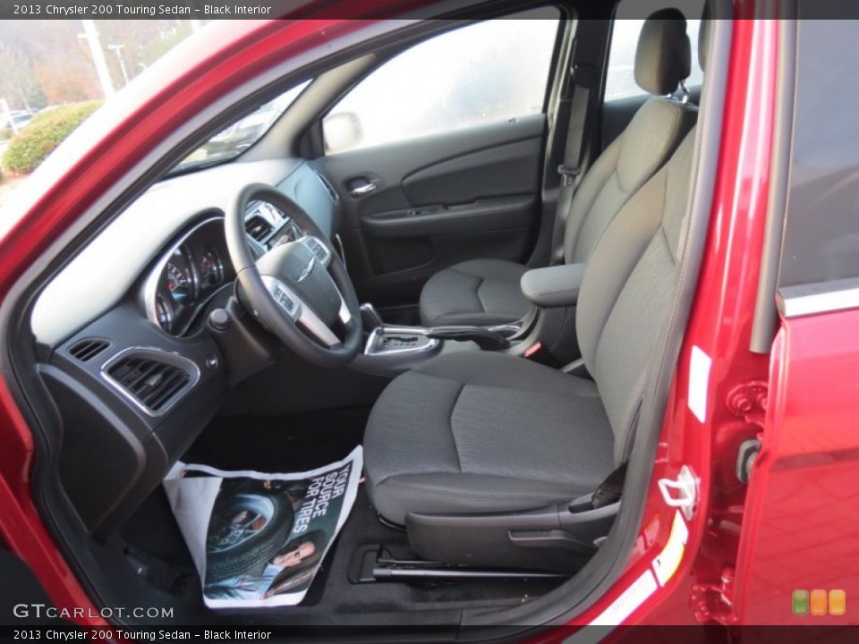 Black Interior Front Seat for the 2013 Chrysler 200 Touring Sedan #74228273
