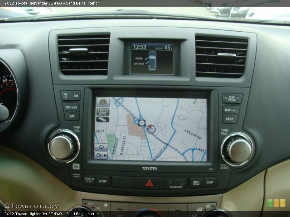 Sand Beige Interior Navigation for the 2012 Toyota Highlander SE 4WD #74231480