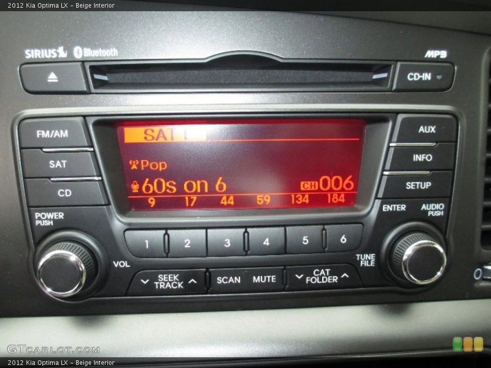 Beige Interior Audio System for the 2012 Kia Optima LX #74231603