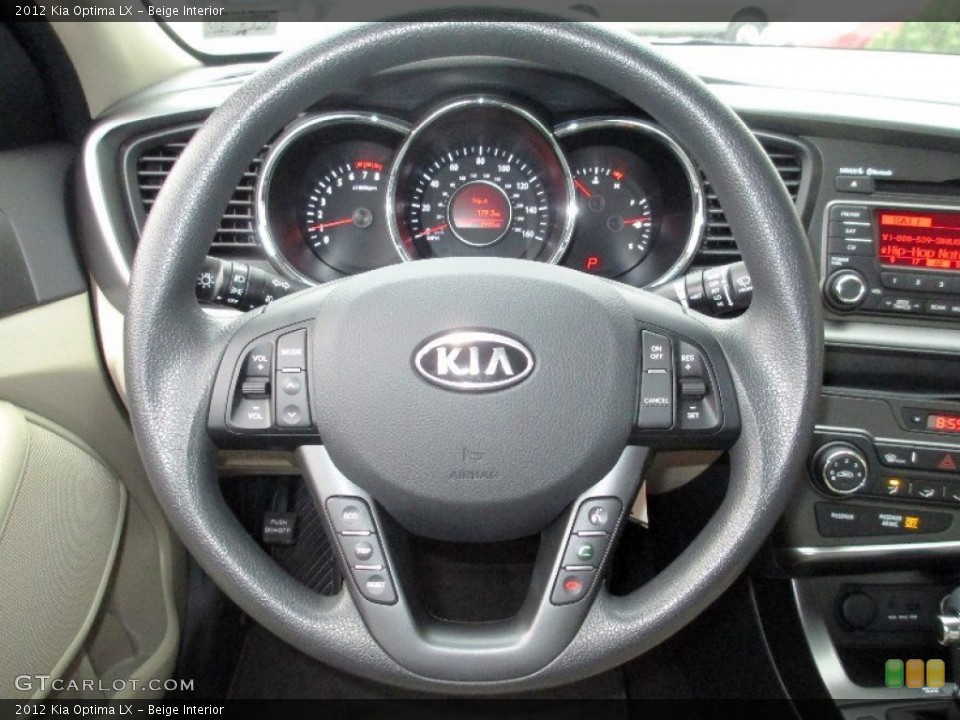 Beige Interior Steering Wheel for the 2012 Kia Optima LX #74231864