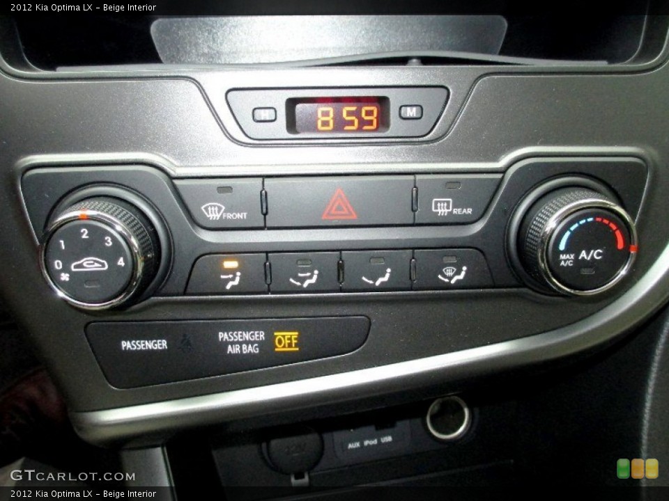 Beige Interior Controls for the 2012 Kia Optima LX #74231879