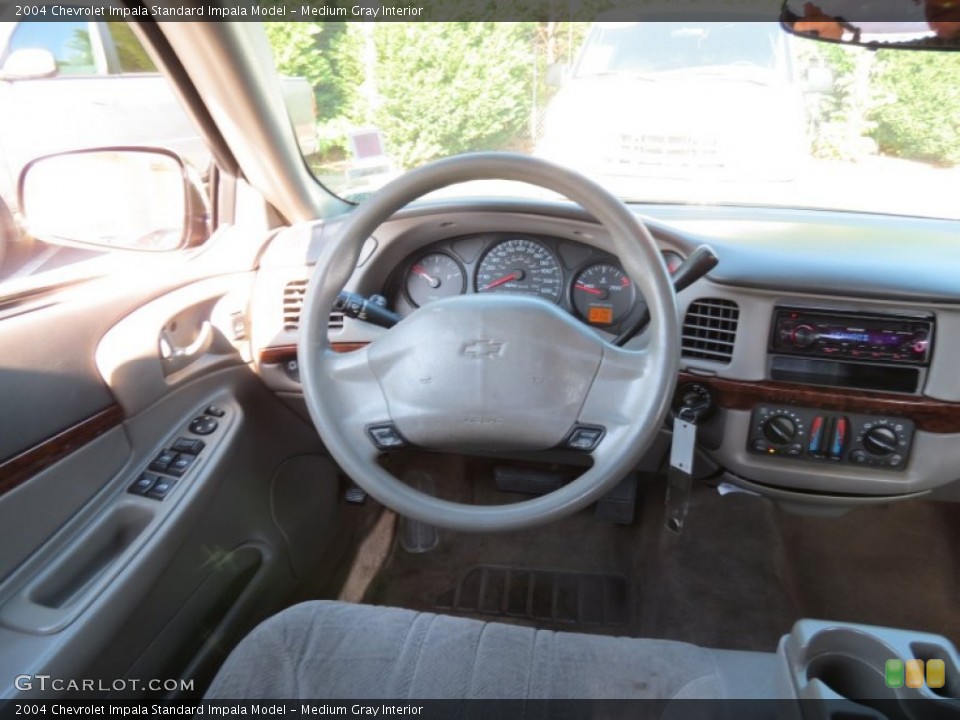 Medium Gray Interior Steering Wheel for the 2004 Chevrolet Impala  #74233158