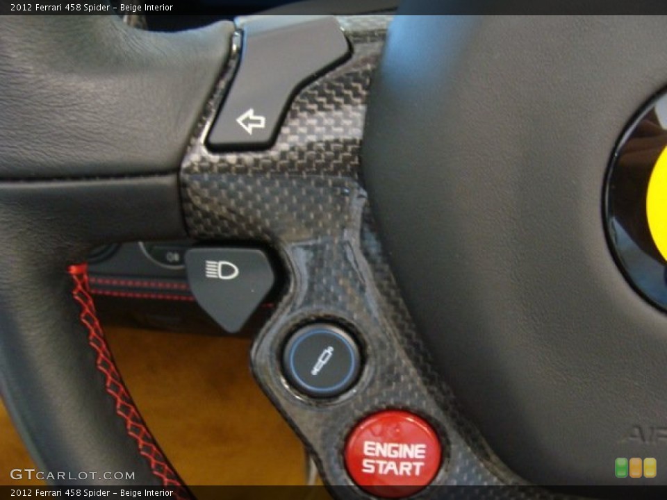Beige Interior Controls for the 2012 Ferrari 458 Spider #74234270