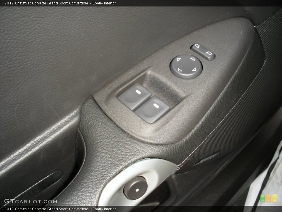 Ebony Interior Controls for the 2012 Chevrolet Corvette Grand Sport Convertible #74235248