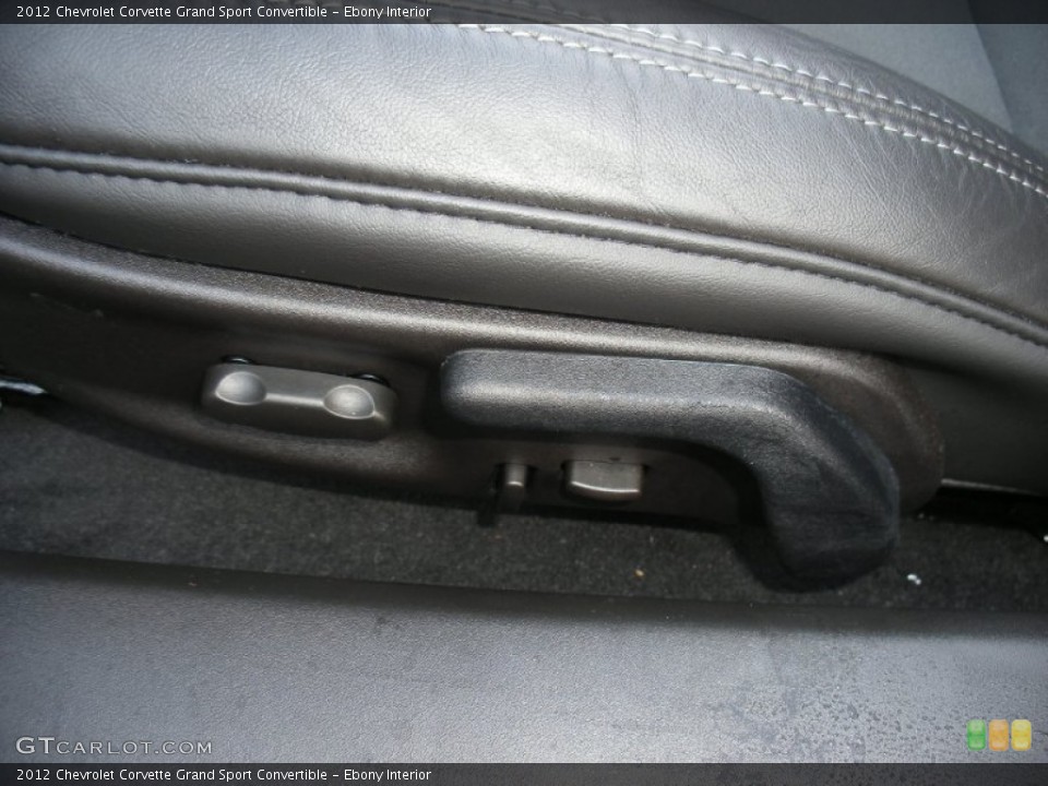 Ebony Interior Controls for the 2012 Chevrolet Corvette Grand Sport Convertible #74235329
