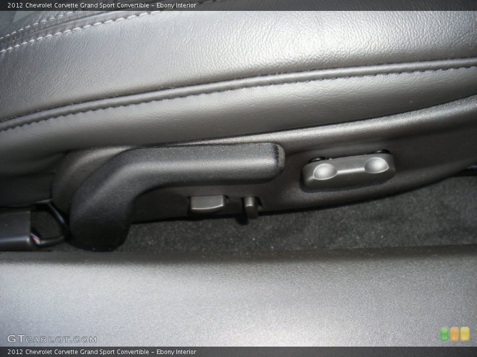 Ebony Interior Controls for the 2012 Chevrolet Corvette Grand Sport Convertible #74235347