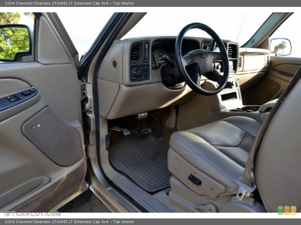 Tan Interior Photo for the 2004 Chevrolet Silverado 2500HD LT Extended Cab 4x4 #74236610