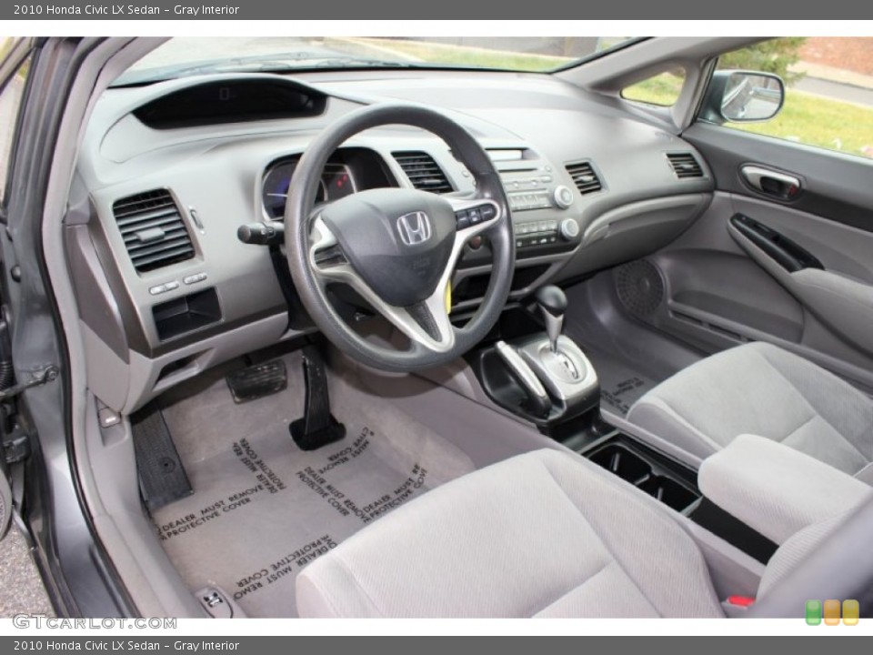 Gray Interior Prime Interior for the 2010 Honda Civic LX Sedan #74237624