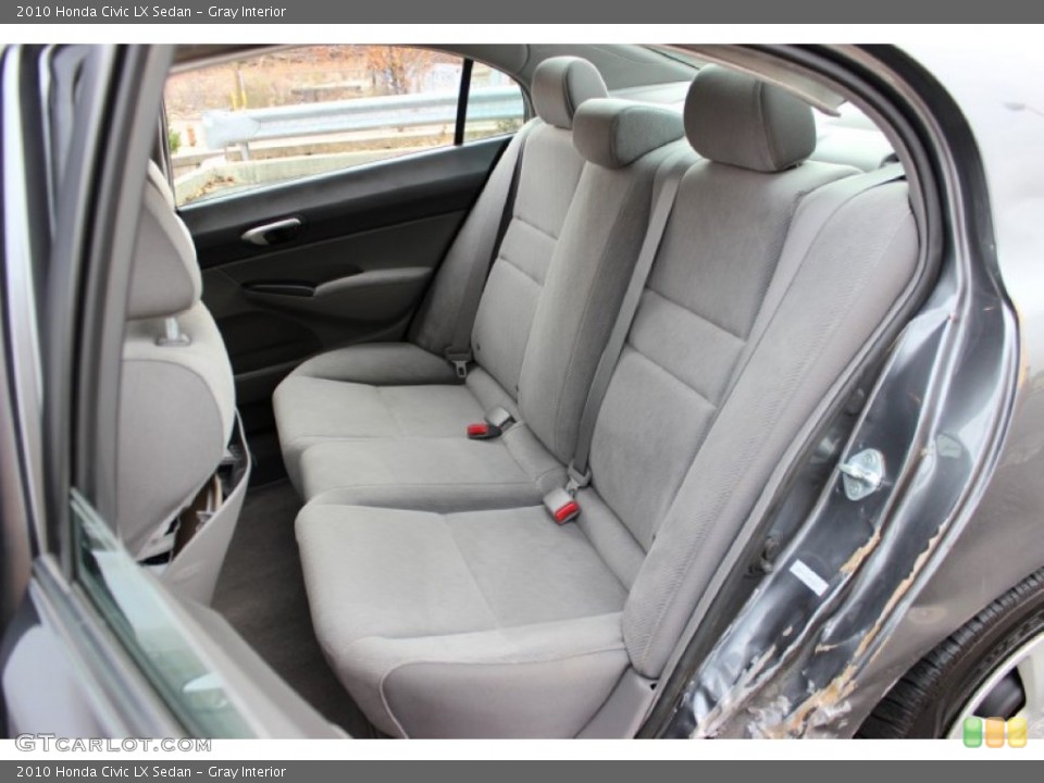 Gray Interior Rear Seat for the 2010 Honda Civic LX Sedan #74237702