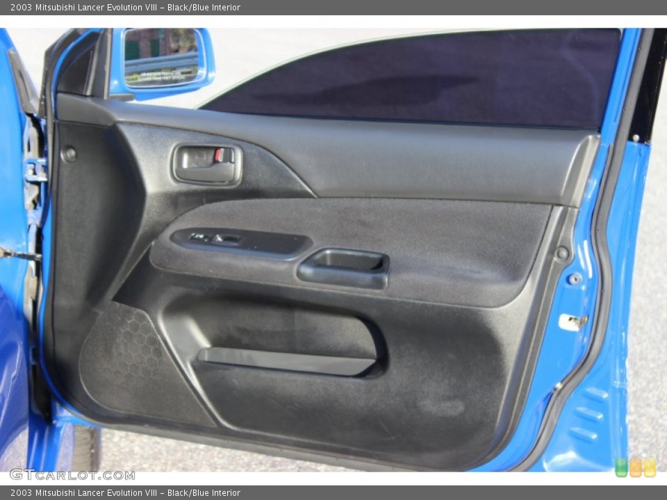 Black/Blue Interior Door Panel for the 2003 Mitsubishi Lancer Evolution VIII #74238473