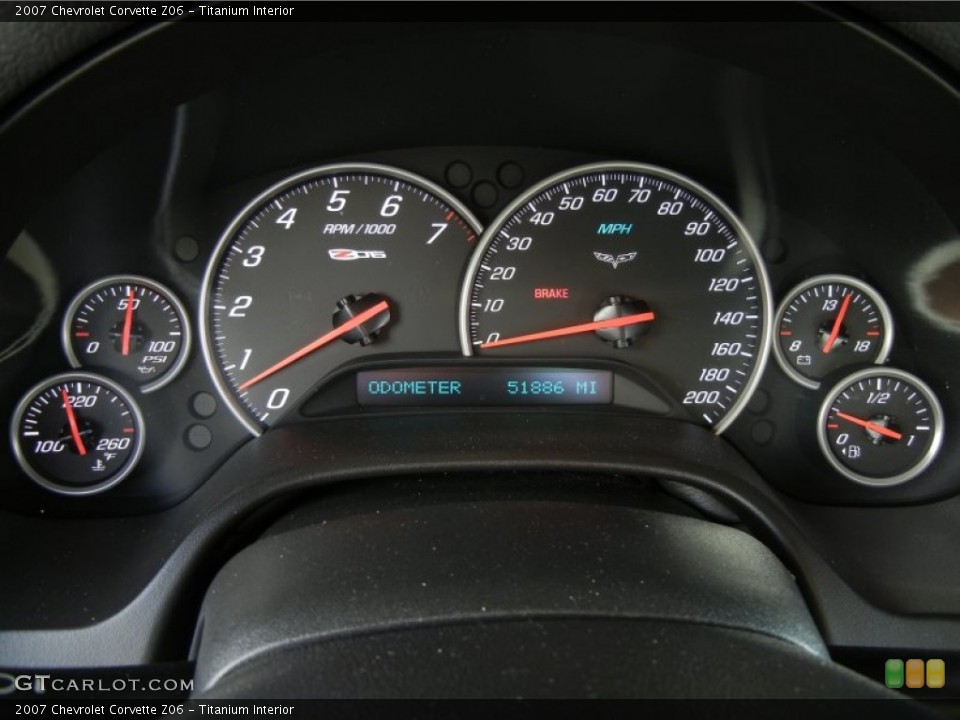 Titanium Interior Gauges for the 2007 Chevrolet Corvette Z06 #74240448