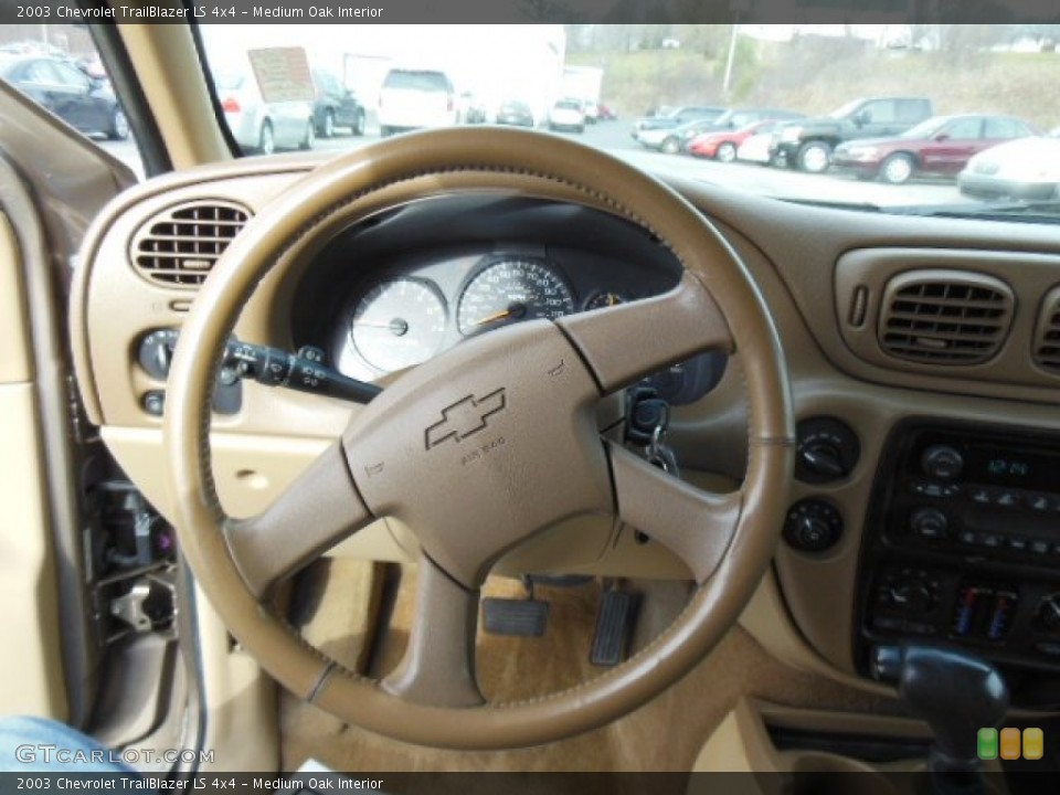 Medium Oak Interior Steering Wheel for the 2003 Chevrolet TrailBlazer LS 4x4 #74240921