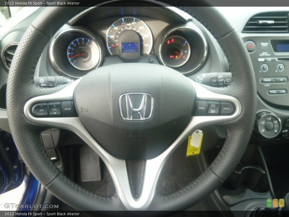 Sport Black Interior Steering Wheel for the 2013 Honda Fit Sport #74242032