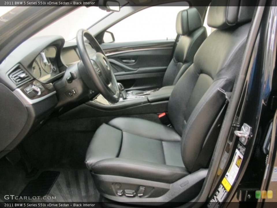 Black Interior Front Seat for the 2011 BMW 5 Series 550i xDrive Sedan #74242287